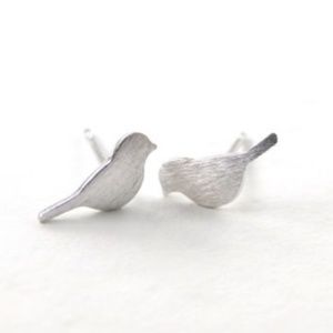 3/$40 item! Silver Tone Bird Stud Earrings